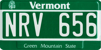VT license plate NRV656