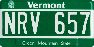 VT license plate NRV657