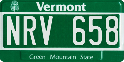 VT license plate NRV658
