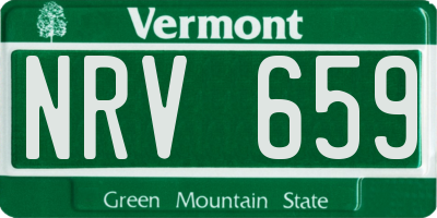 VT license plate NRV659