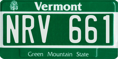 VT license plate NRV661