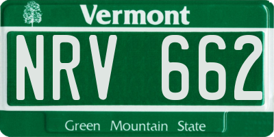 VT license plate NRV662
