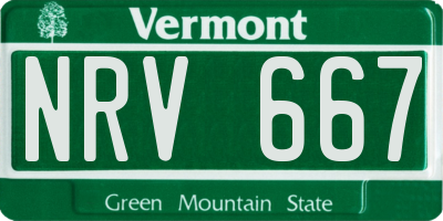 VT license plate NRV667