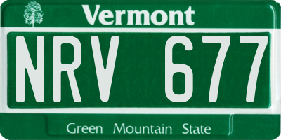 VT license plate NRV677