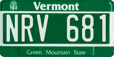 VT license plate NRV681