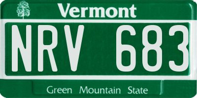 VT license plate NRV683