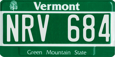 VT license plate NRV684