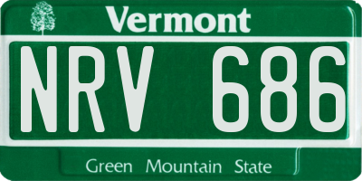 VT license plate NRV686