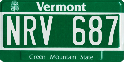 VT license plate NRV687