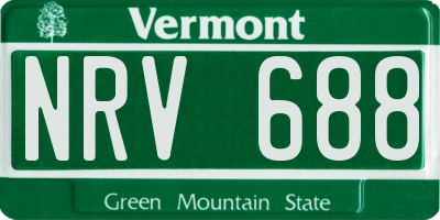 VT license plate NRV688