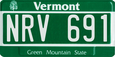 VT license plate NRV691