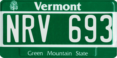 VT license plate NRV693
