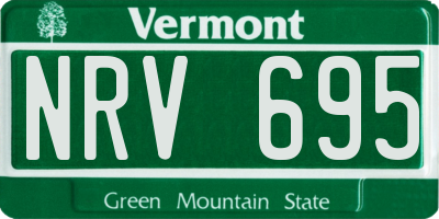 VT license plate NRV695