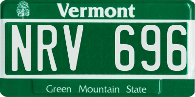 VT license plate NRV696