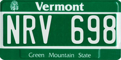 VT license plate NRV698
