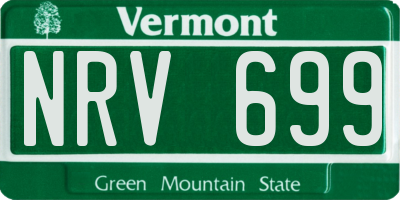 VT license plate NRV699
