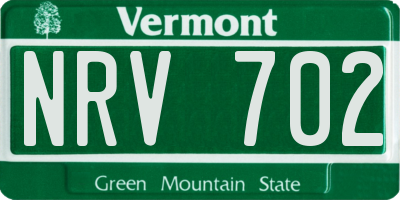 VT license plate NRV702