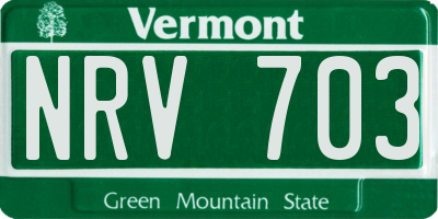 VT license plate NRV703