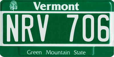 VT license plate NRV706
