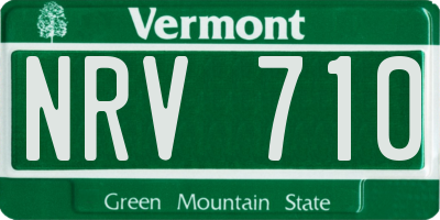 VT license plate NRV710