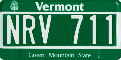 VT license plate NRV711