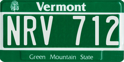 VT license plate NRV712