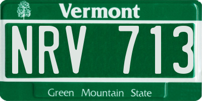 VT license plate NRV713