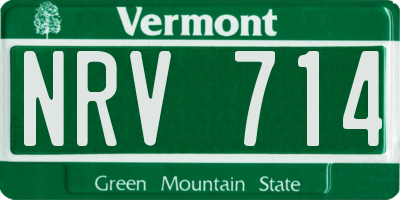 VT license plate NRV714