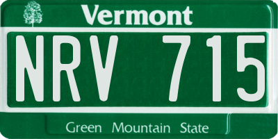 VT license plate NRV715