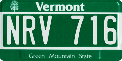 VT license plate NRV716