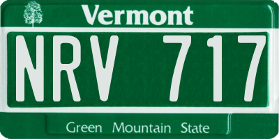VT license plate NRV717