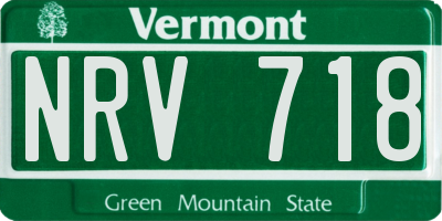 VT license plate NRV718