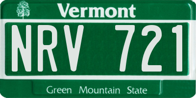 VT license plate NRV721
