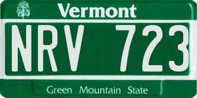 VT license plate NRV723