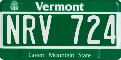 VT license plate NRV724