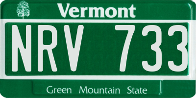 VT license plate NRV733