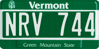 VT license plate NRV744