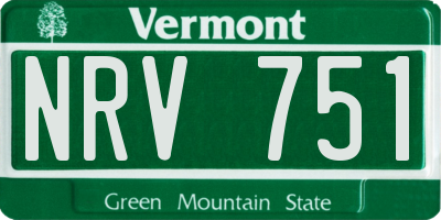VT license plate NRV751