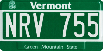 VT license plate NRV755