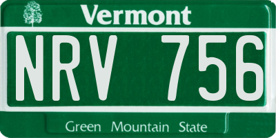 VT license plate NRV756