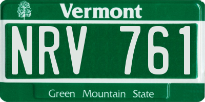 VT license plate NRV761