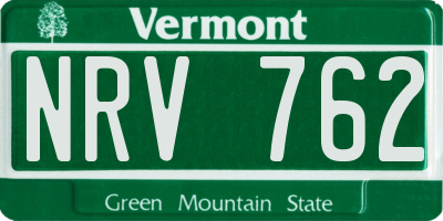 VT license plate NRV762