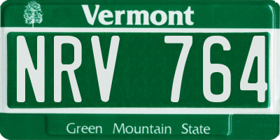 VT license plate NRV764