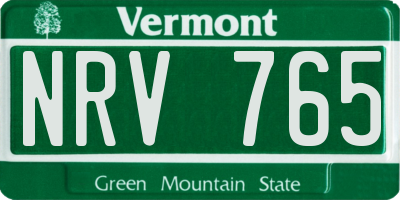 VT license plate NRV765
