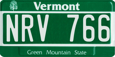 VT license plate NRV766