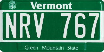 VT license plate NRV767