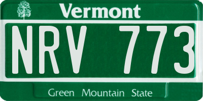 VT license plate NRV773
