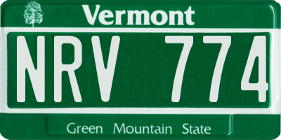 VT license plate NRV774