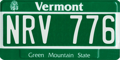 VT license plate NRV776
