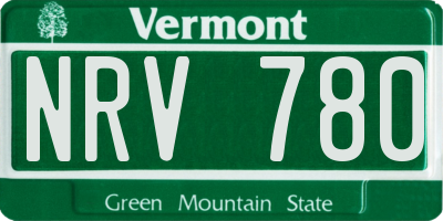 VT license plate NRV780